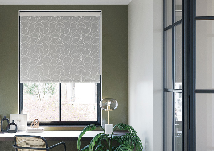 Lino Arches, True Grey - Twist&Fit Roller Blind - Image 3